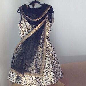 🔥Nine West - 'Fit & Flair' Snakeskin Belted Dress